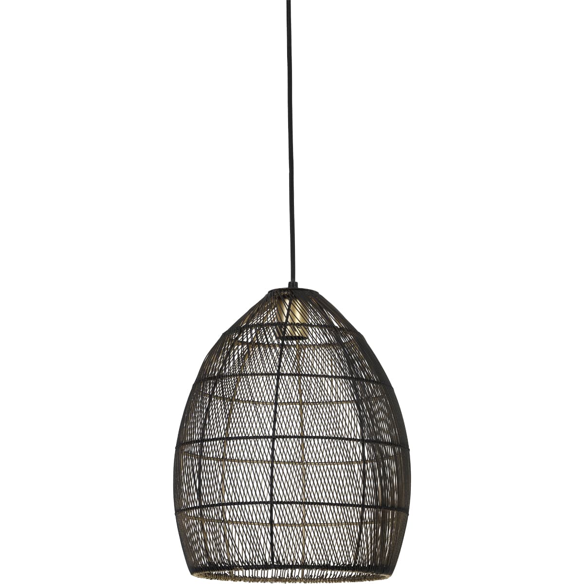 Hanglamp Madita 30x37cm zwart goud - 1