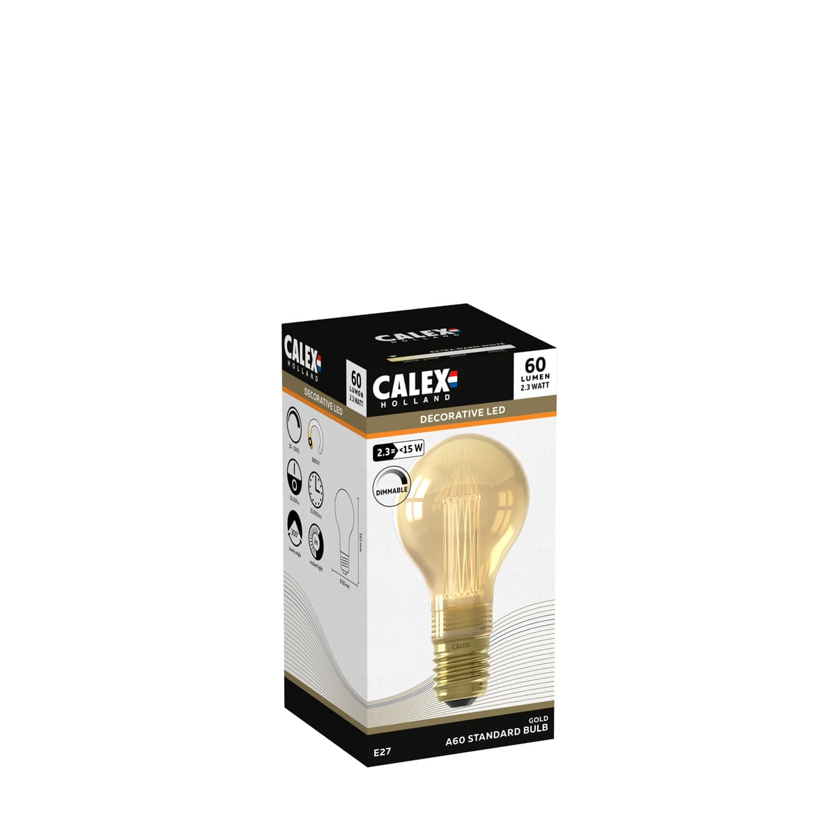 Lichtbron Standaardlamp Goud E27 120lm - 3