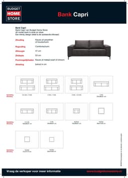 Bank Capri 2,5 Zits Presley Antraciet - 7