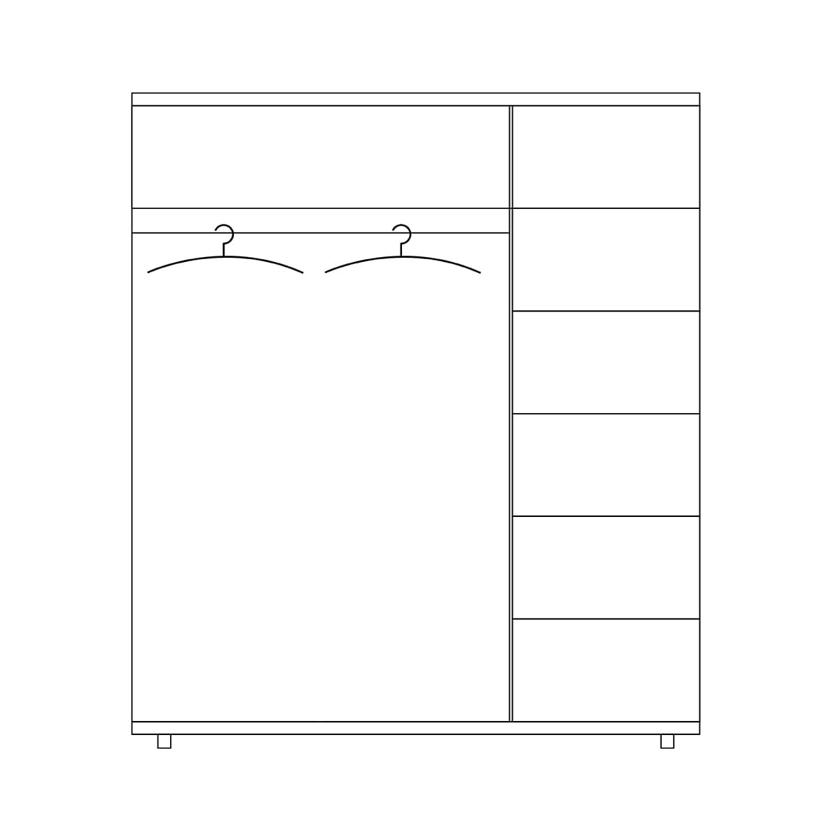 Kledingkast Fiona 3 deurs - 2