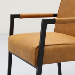 Eetkamerstoel Kenzo met metalen armleuning - 5