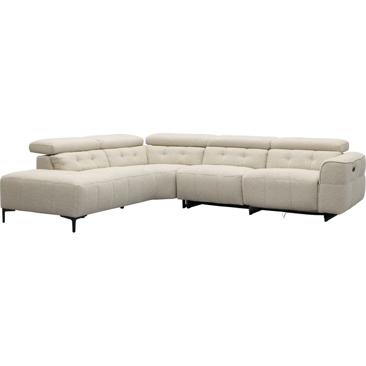 Bank Robin hoekziteiland links + 2,5-zits met 1 elektrische relax (eendelig) rechts - 1