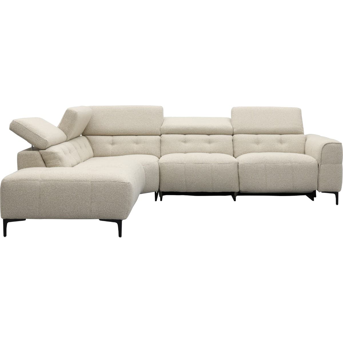 Bank Robin hoekziteiland links + 2,5-zits met 1 elektrische relax (eendelig) rechts - 8