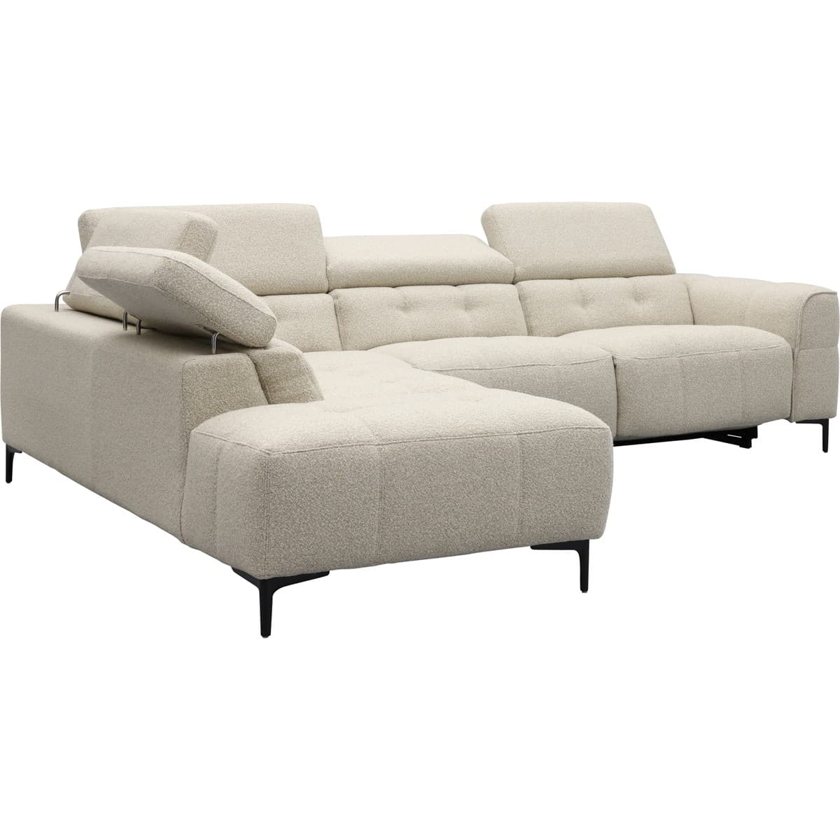 Bank Robin hoekziteiland links + 2,5-zits met 1 elektrische relax (eendelig) rechts - 14