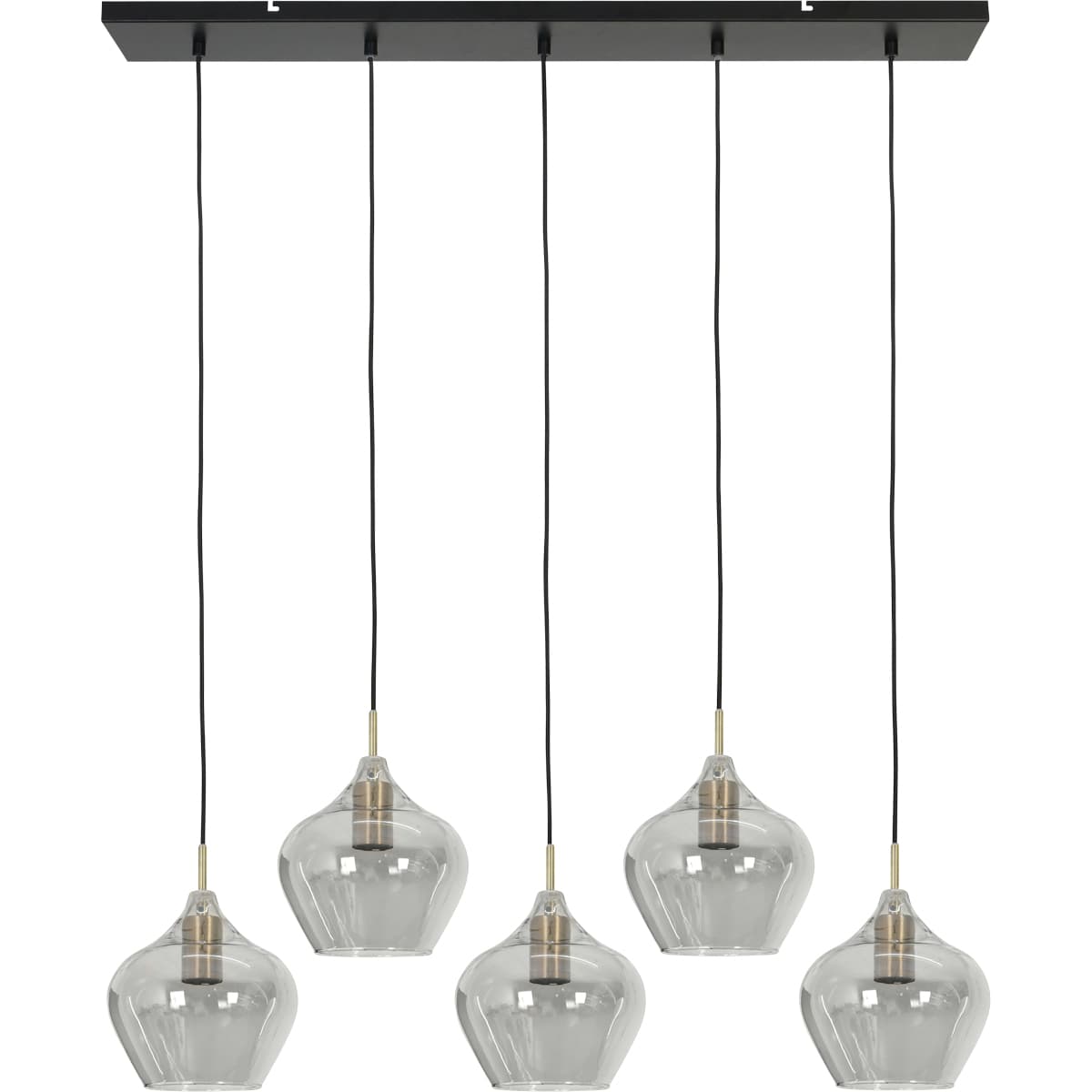 Hanglamp Rolf 5-lichts brons smoke - 1
