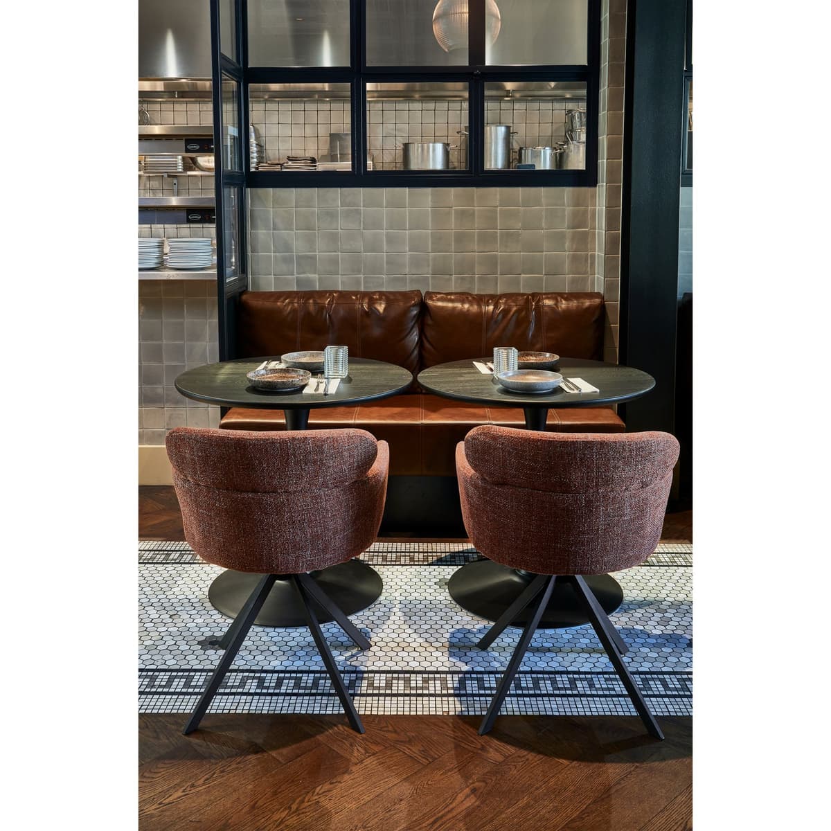 FENNE DRAAIBARE EETKAMERSTOEL CHESTNUT - 10