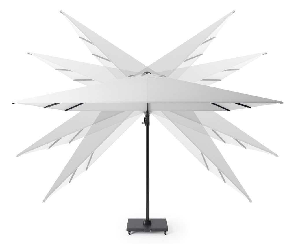 Zweefparasol Challenger T² Premium 350x260 cm Havana Platinum - 4