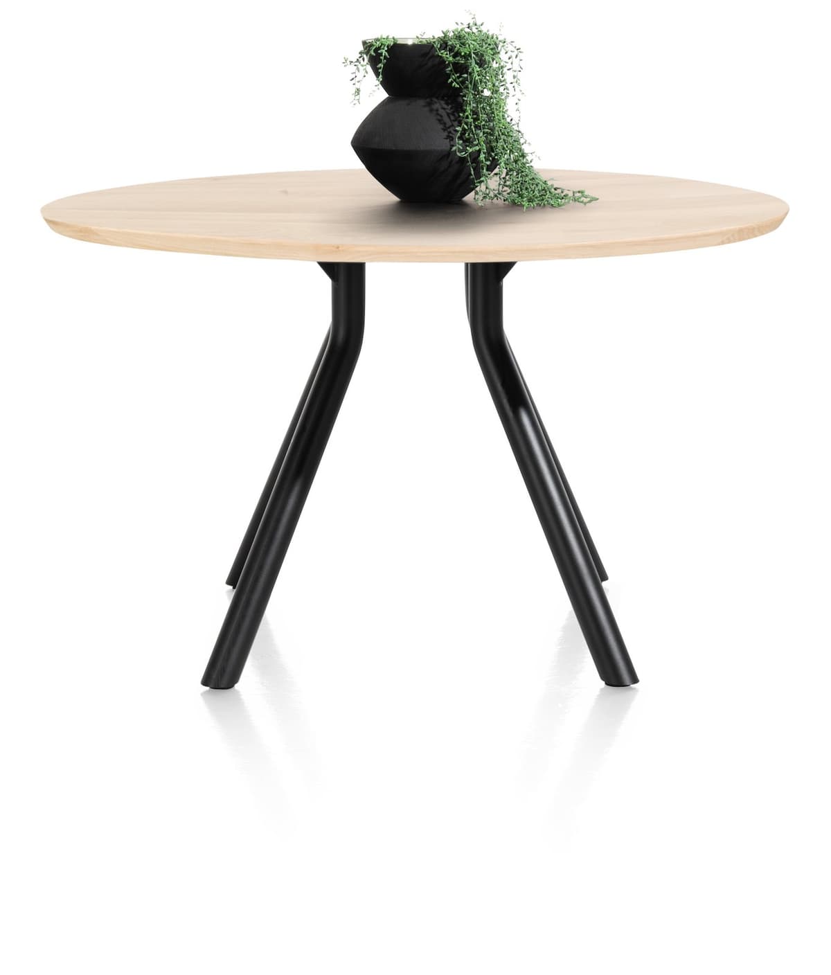 Tafel rond dia 140 cnpt Arvada Centrale poot zwart natural - 1