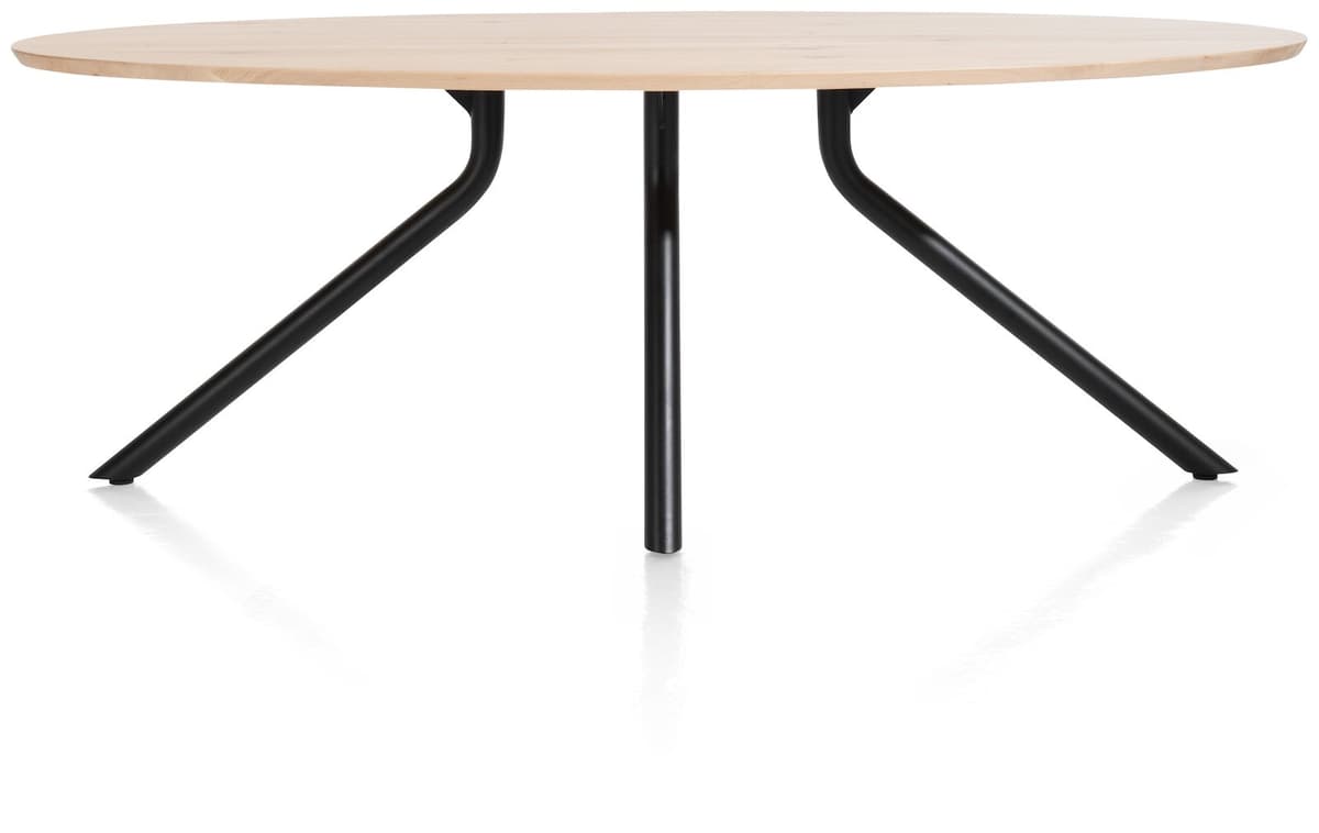 Tafel ellips 220x110 cp Arvada Centrale poot zwart natural - 3