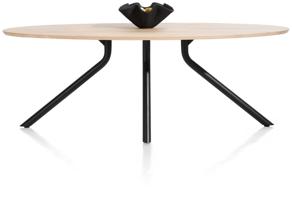 Tafel ellips 220x110 cp Arvada Centrale poot zwart natural - 6