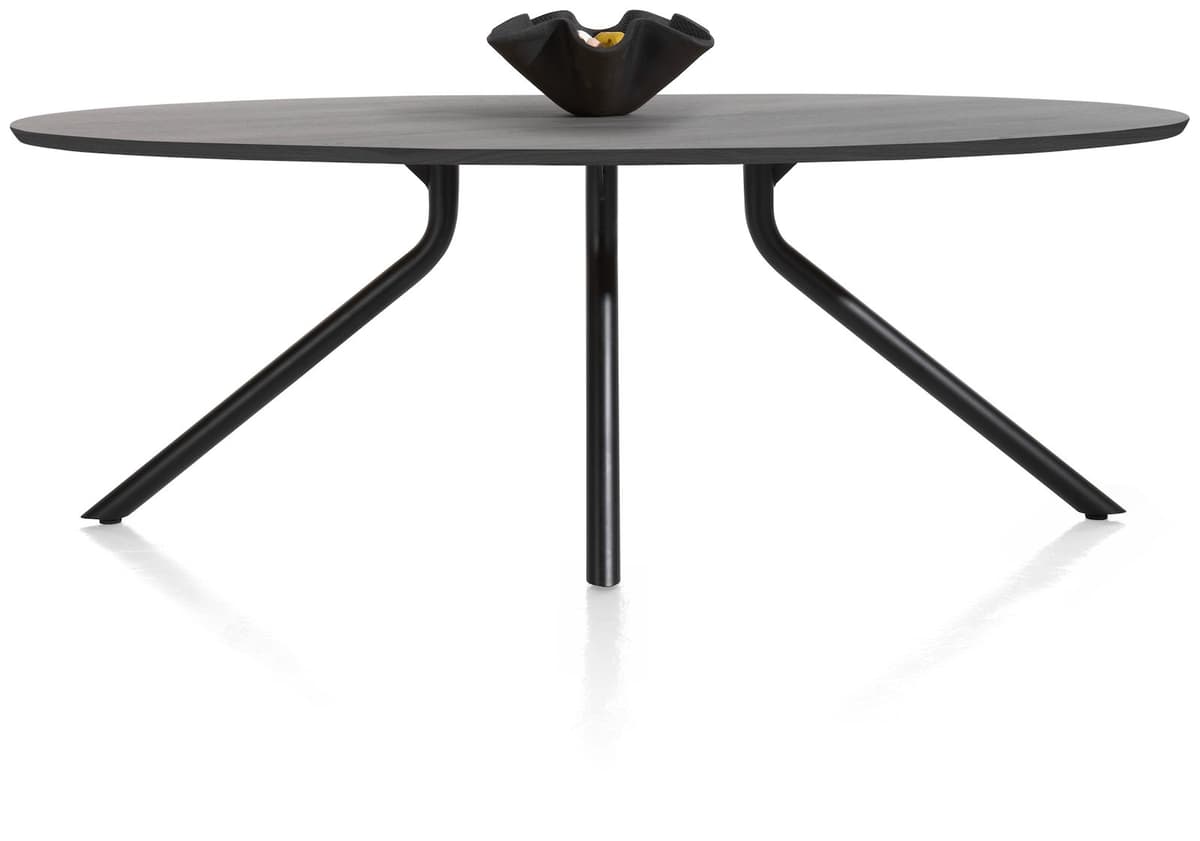 Tafel ellips 220x110 cp Arvada Centrale poot zwart Onyx - 1