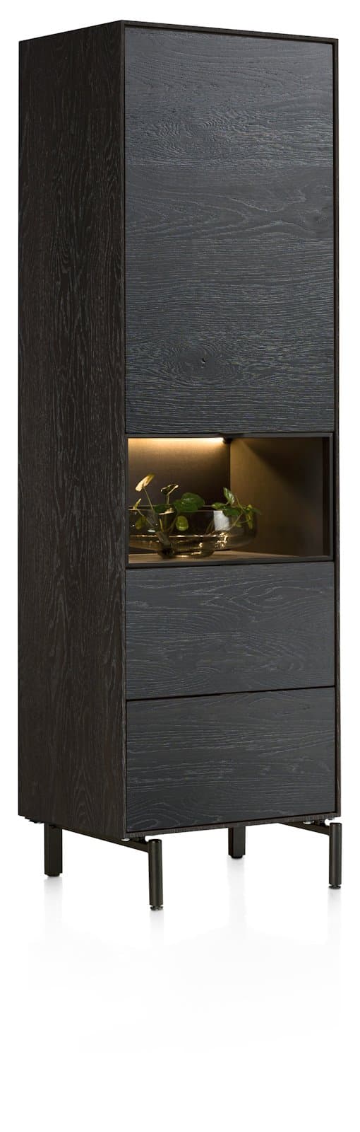 Bergkast smal 1dr2l1n Elements Onyx - 1
