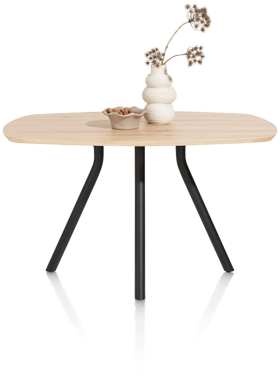 Bartafel ovaal 160x100 Arvada Centrale poot zwart natural - 1