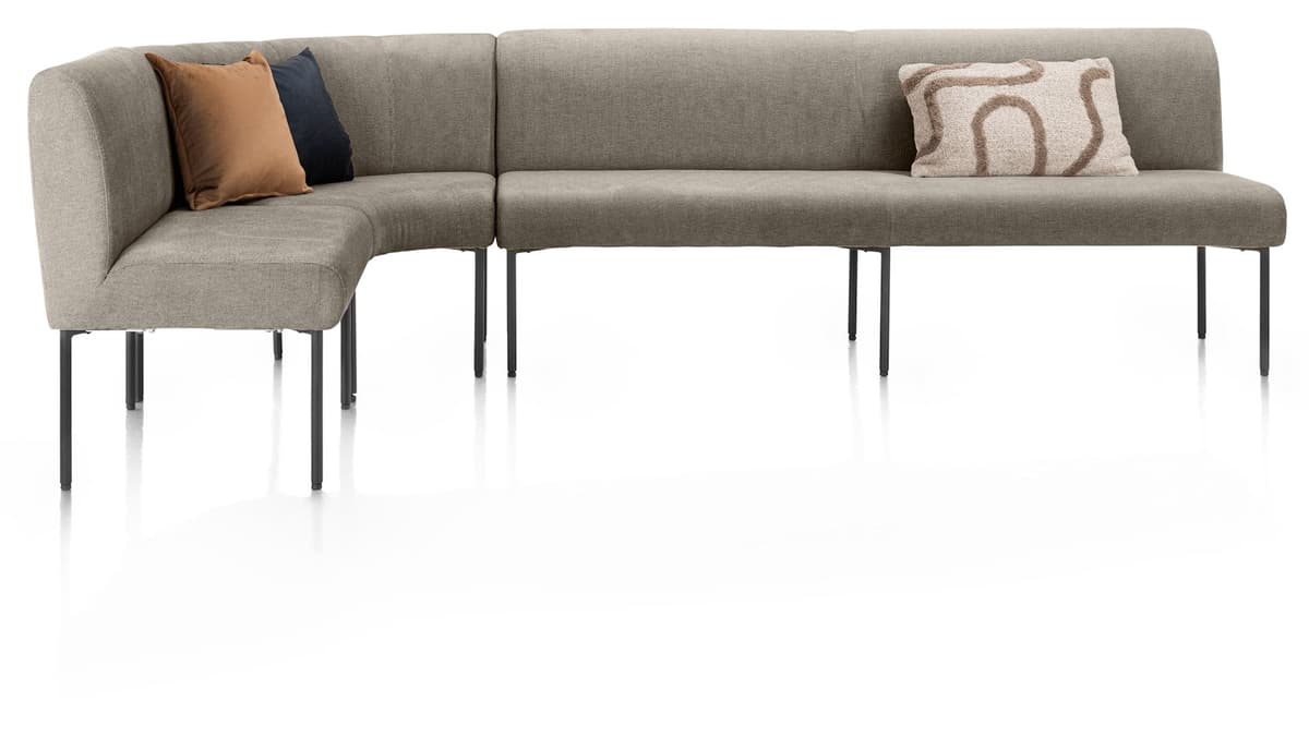 Hoek eetkamerbank livi Reverso Pocket bruin - 4