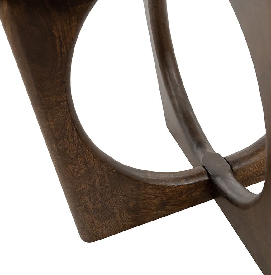 Bijzettafel Zody Ø50 Mangohout Walnoot - 3