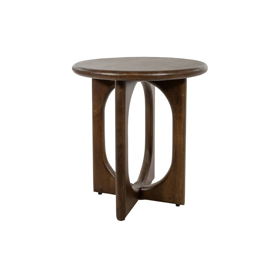 Bijzettafel Zody Ø50 Mangohout Walnoot - 1