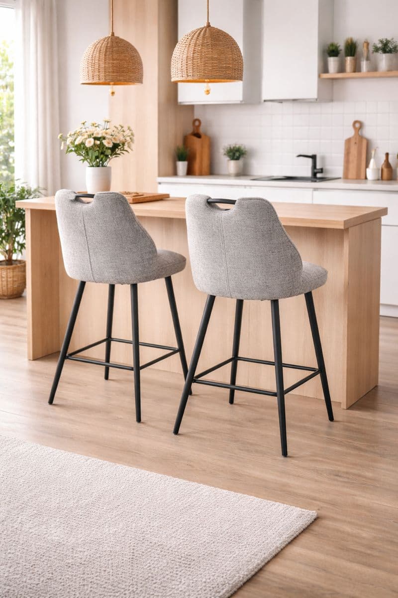 Barkruk Anna licht grijs 085