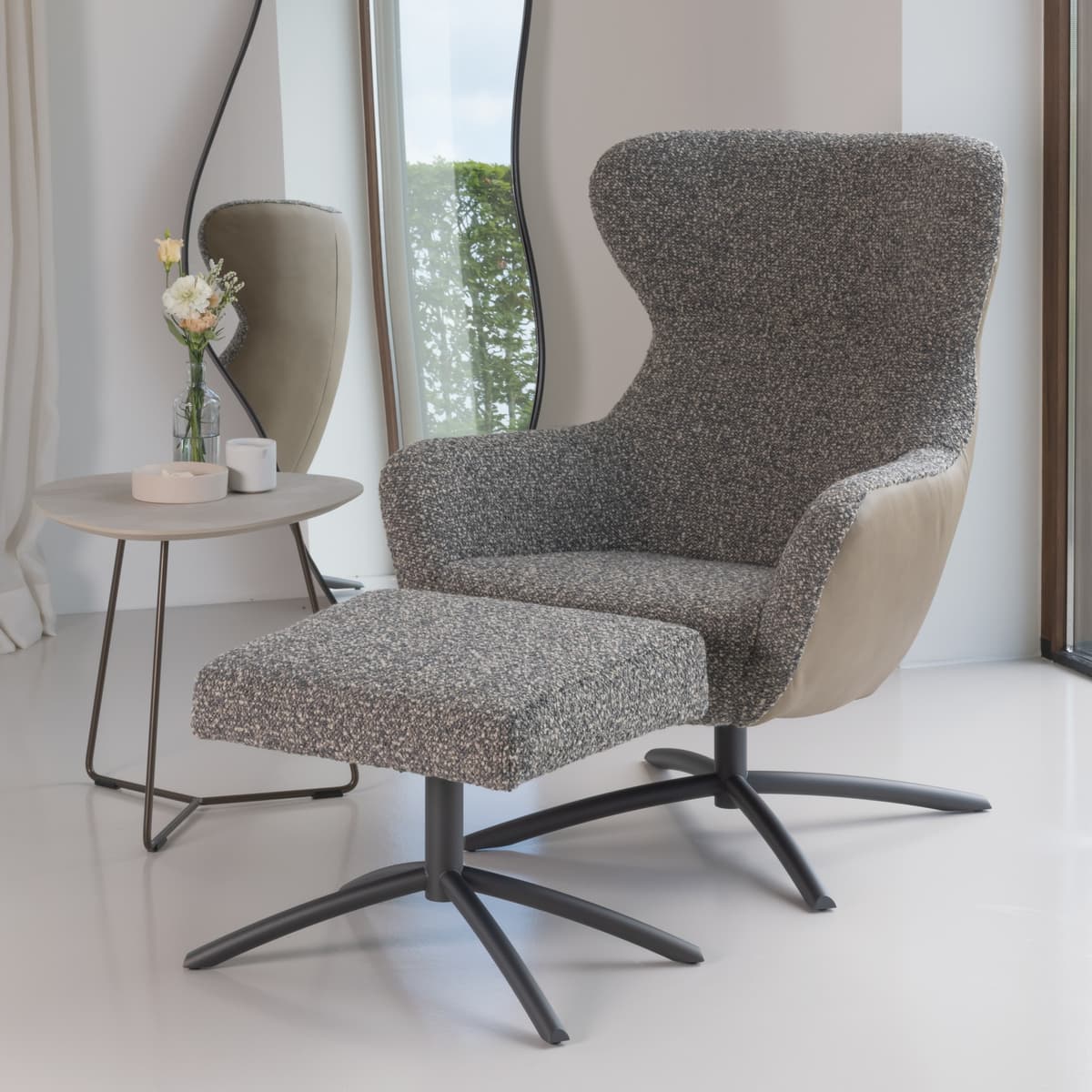 Bree's New World Fauteuil Layla Stof/Leer Combi - 1